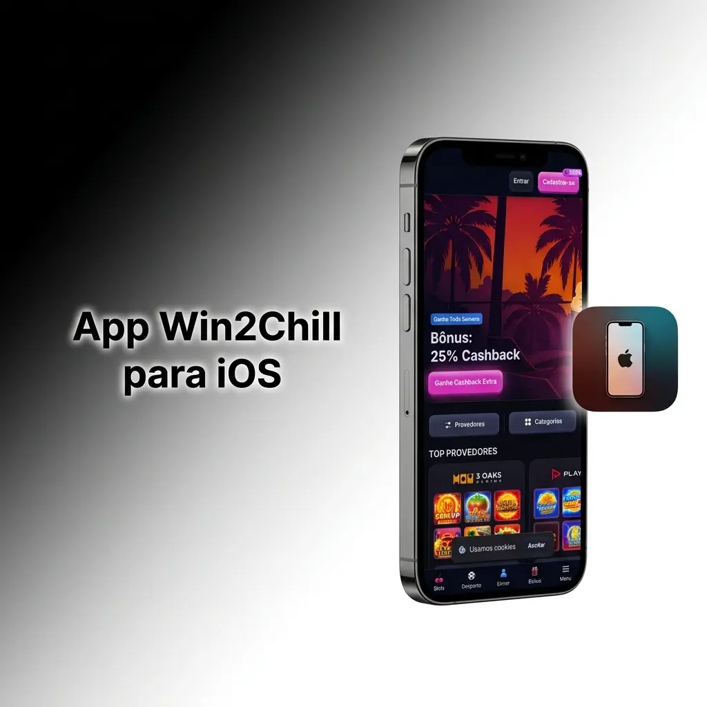 App Win2Chill para iOS disponível no iPhone e iPad com acesso a apostas, casino e pagamentos