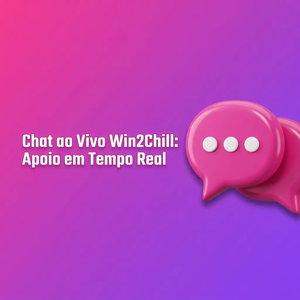 Ícone de chat ao vivo Win2Chill para apoio ao cliente em tempo real, disponível 24/7 no site oficial
