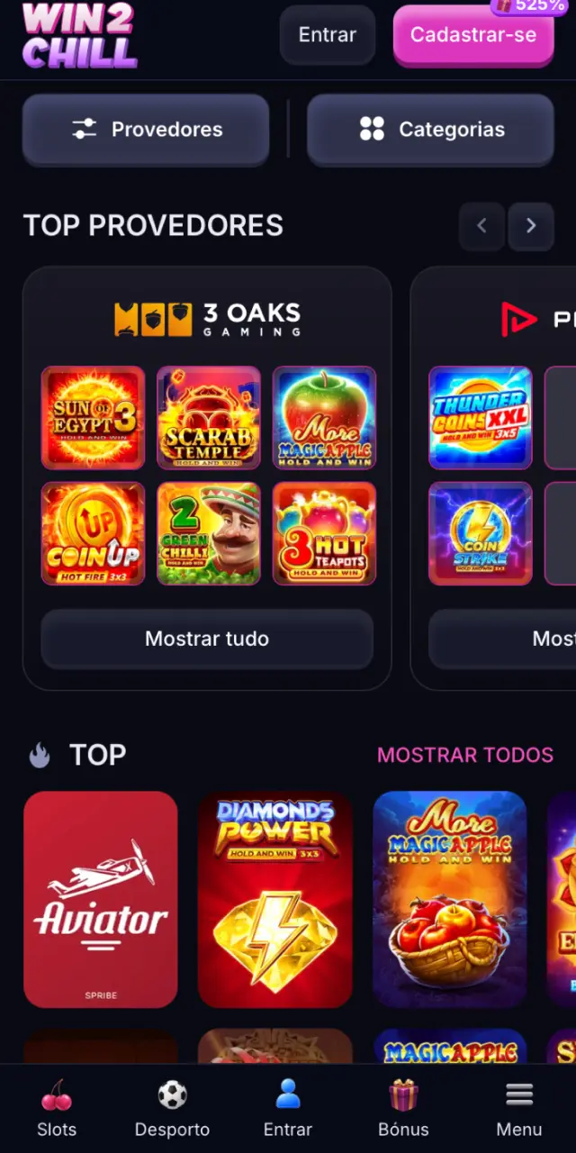 Abra o site Win2Chill no navegador do seu Android para iniciar o download do APK.