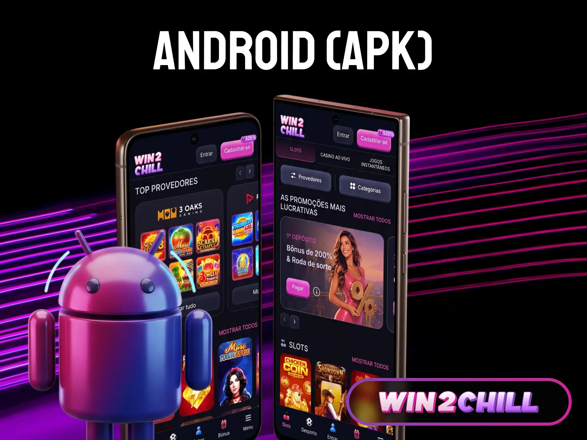 Descarregue a app Win2Chill para Android e jogue casino em Portugal.